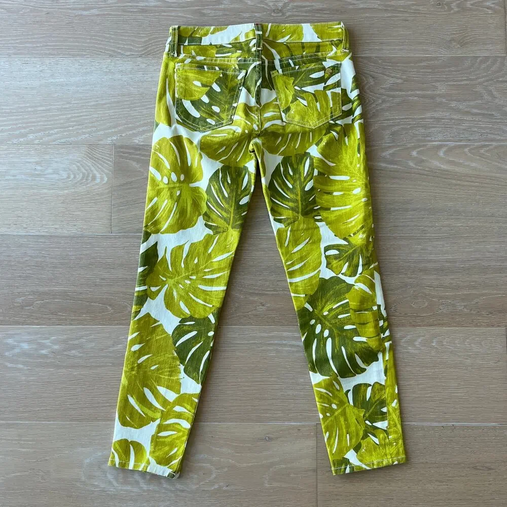 Kate Spade Broome Street Jeans Havana Forest Leaf Print
